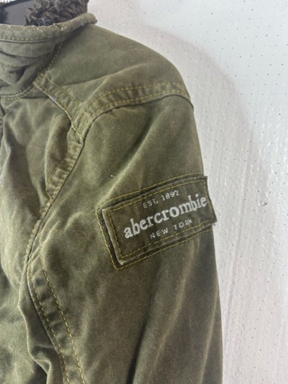 Abercrombie Kids M ADIRONDACK Olive Army Gorpcore Jacket - Picture 7 of 8